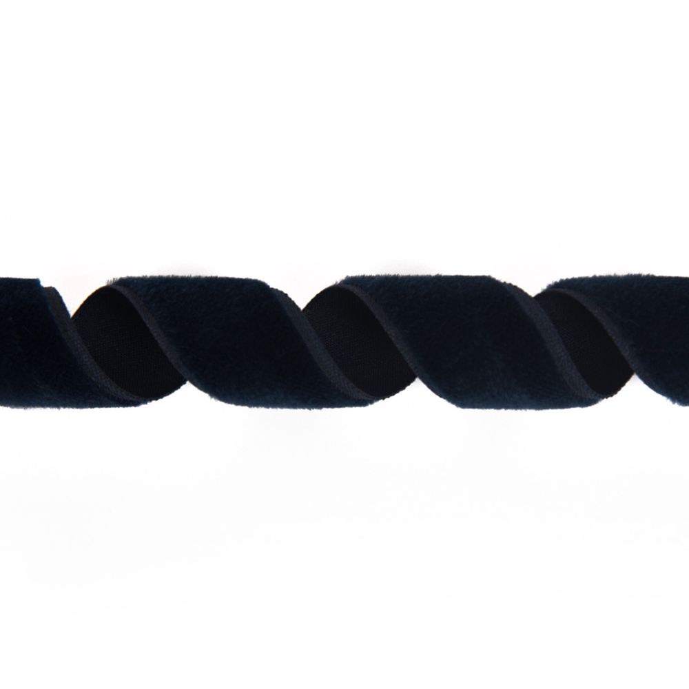 Лента бархатная (тесьма) 19-21.0 мм / 10±0.5 метров, т. синий, Blitz С3513Г17