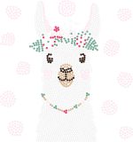 Алмазная (кристальная) мозаика Фрея, постер Лама, 20х20 см