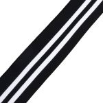 Подвяз (довяз) трикотажный 6.0х120.0 см, черный с белым, CL-053