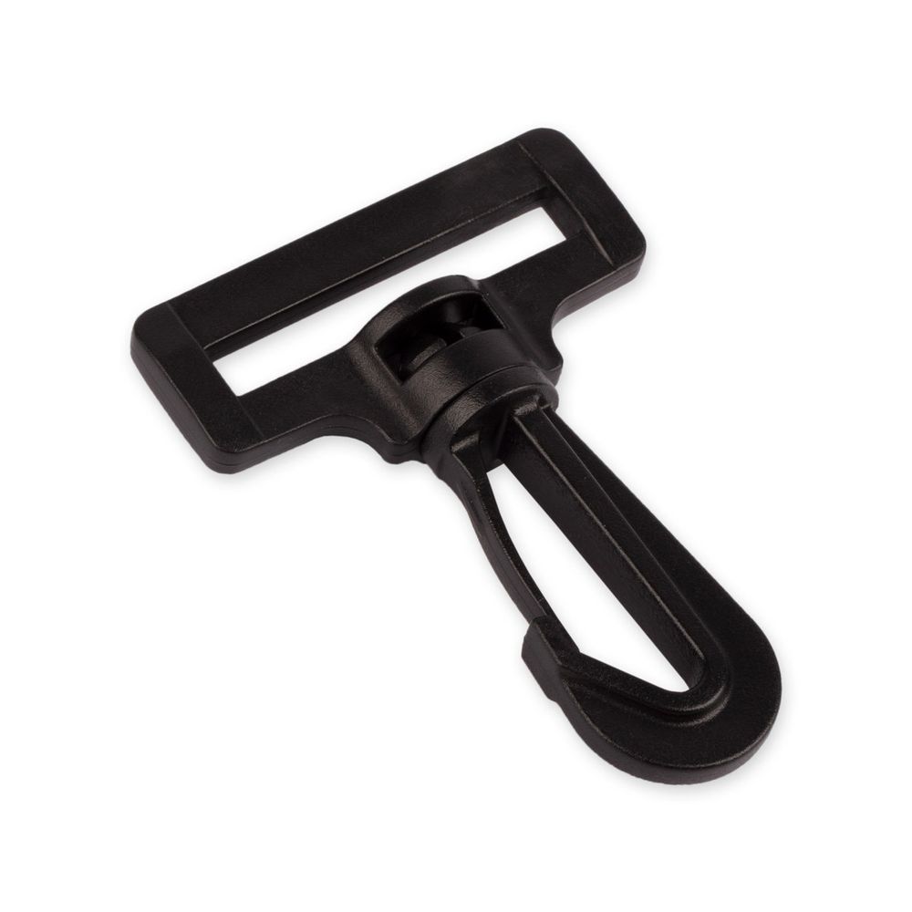 Карабин пластик 38 мм, 100 шт, черный, Gamma GHB003