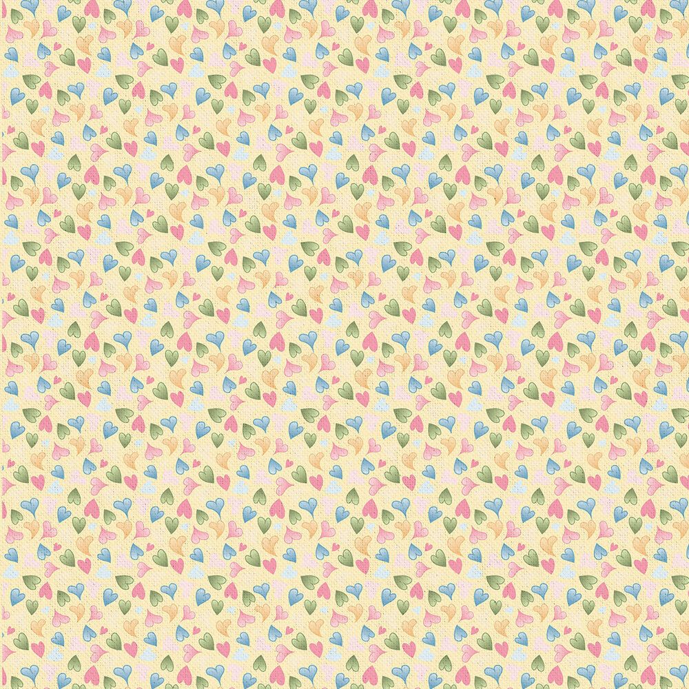 Ткань для пэчворка Peppy Нежная история, отрез 50х55 см, 146 г/м², НИ-27 желтый, Peppy