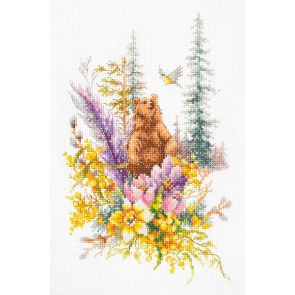 Набор для вышивания нитками Чудесная игла Дух весеннего леса 17х27см, 200-020