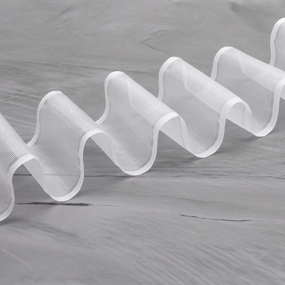 Лента для бантов 80.0 мм / 25 метров, белый / серебро, С3501Г17 (С3622Г17)