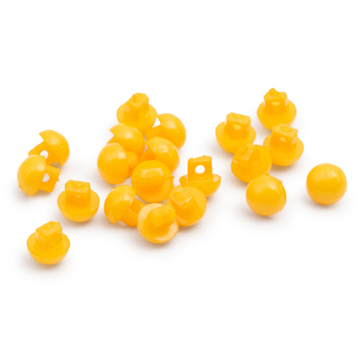 Украшения декоративные пуговицы Мини круглые на ножке, 5мм, уп/20 шт, желтый