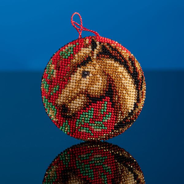 Набор для вышивания бисером Кроше (Радуга бисера) В714, Талисман Хохлома 8х8см