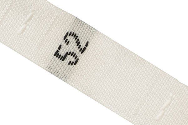 Этикетка-размерник жаккардовая тафта, размер 52 белый 10х32 мм, 500 шт