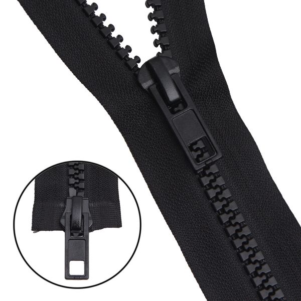 Молния трактор Т8 (8 мм) 2 зам., разъем., 100 см, 580 черный, 5 шт