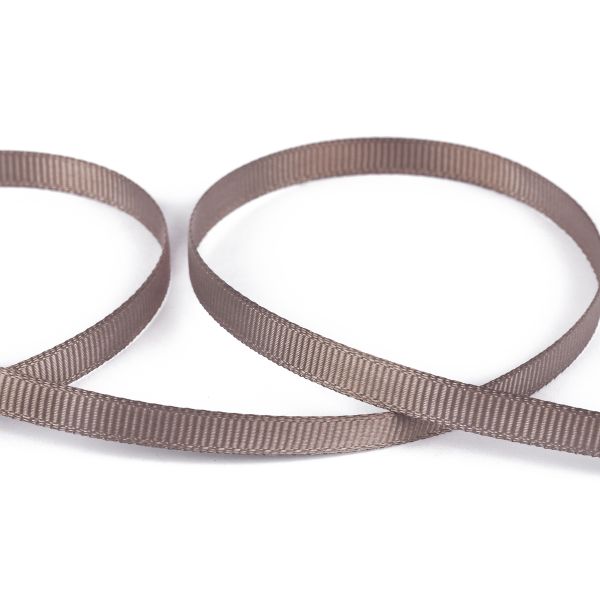 Лента репсовая нарезка 06.0 мм / 10 шт по 5.4 метра, 124 серый, Gamma GR-06