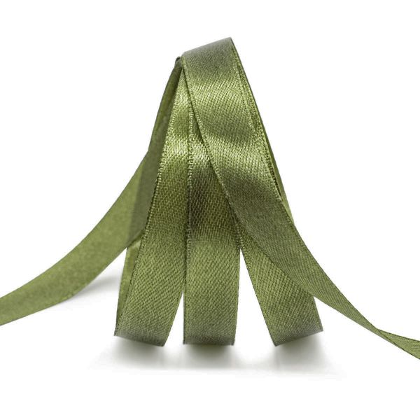 Лента атласная 1-сторонняя 12.0 мм / 22.86±1 метров, 108 хаки, Globus