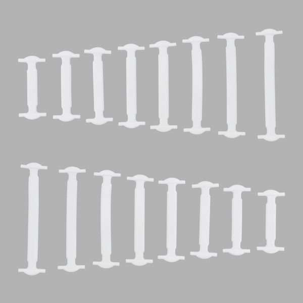 Шнурки для обуви эластичные силикон 16 шт, белый