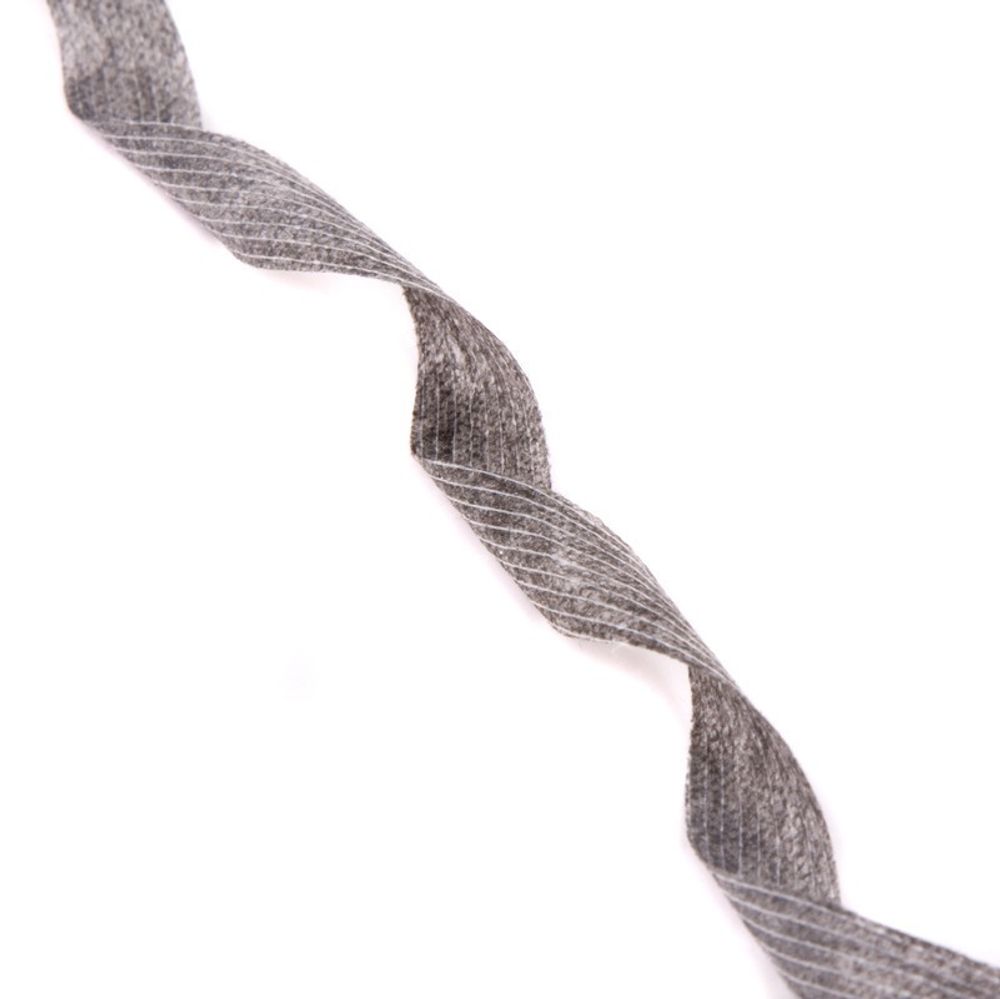 Лента клеевая нитепрошивная по долевой 45 г/м², 15 мм, точечный клей PA+PES, 100 метров, серый, L4YP44, Danelli, OEKO-TEX®