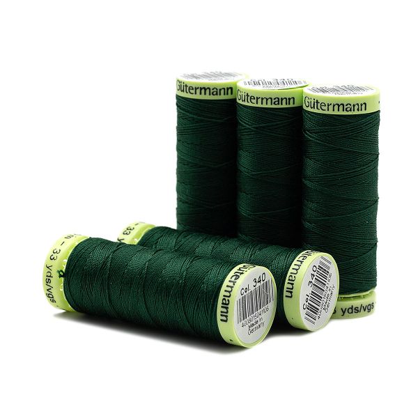 Нитки отделочные Gutermann Top Stitch, 30м, 340 зеленый трилистник, 5 катушек