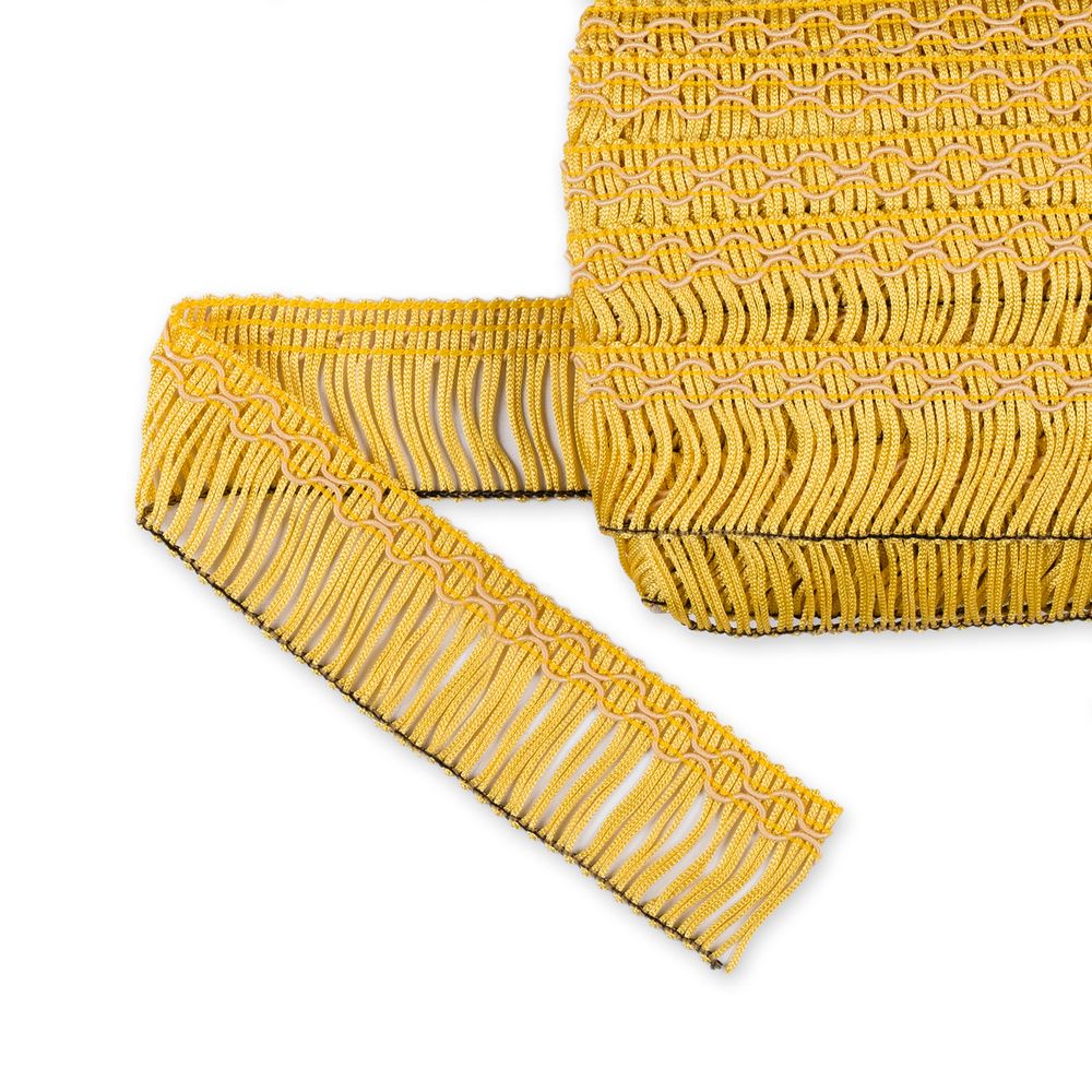 Бахрома отделочная 35.0 мм / 16 метров, 003 желтый, Gamma А-07