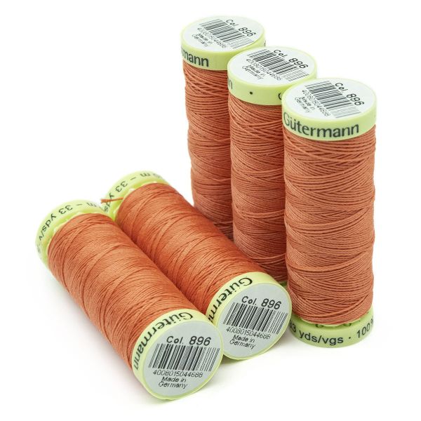 Нитки отделочные Gutermann Top Stitch, 30м, 896 грейпфрутовый, 5 катушек