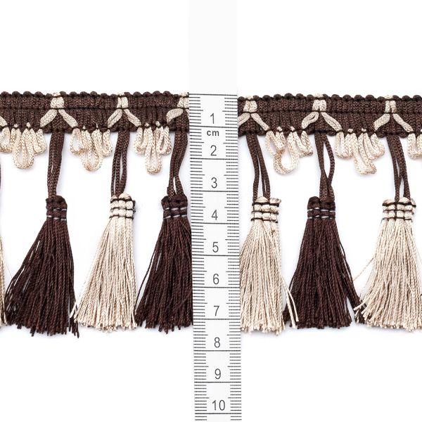 Бахрома отделочная 115.0 мм / 10 метров, с кистями, (195-200), 878