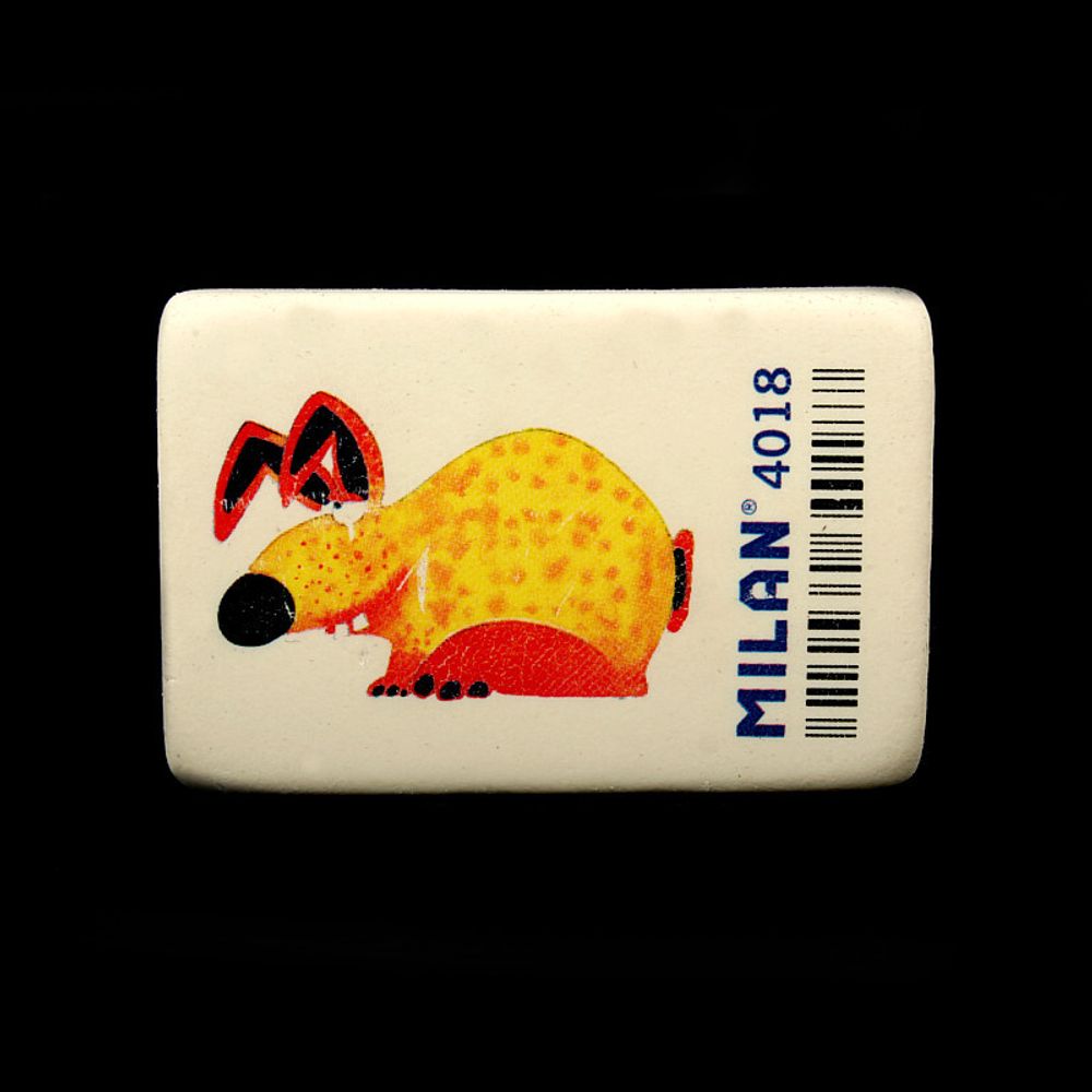 Ластик с рисунком 4018 5.2х3.5х1.3 см, 18 шт, CMM4018 Звери, Milan