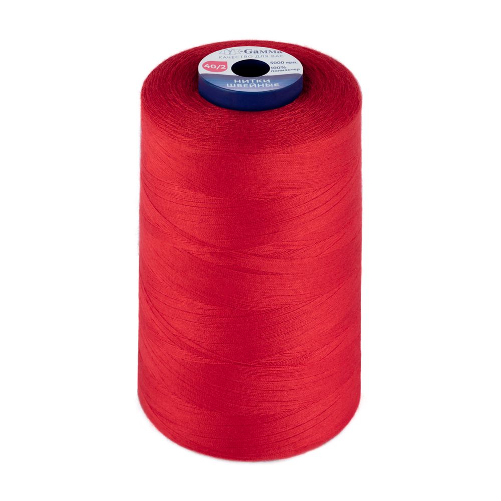 Нитки универсальные Gamma 40/2, 4570 м (5000 ярд) / 1 кат., 115 т.красный