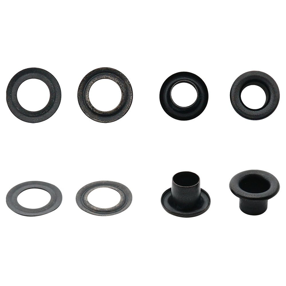 Люверсы металл ⌀_3.7 мм (внутр.), №1.7, сталь, оксид, 100 шт, New Star