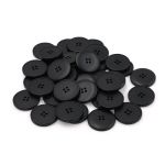 Пуговицы 4 прокола 40L (25мм), (Black (черный)), 36 шт