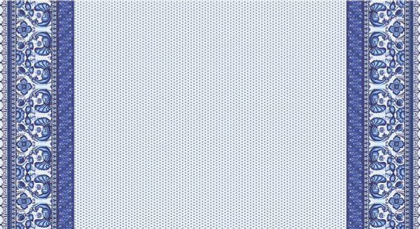 Ткань для пэчворка Peppy Лазурное чудо, рулон 112 см / 5 метров, ЛЧ-04 Панель белый/голубой, Peppy