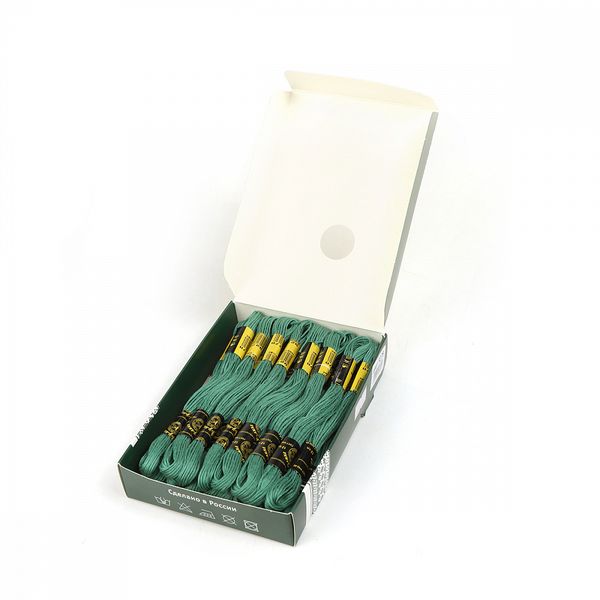 Мулине ПНК им.Кирова цв.9278 зеленый, 24 мотка по 8 метров