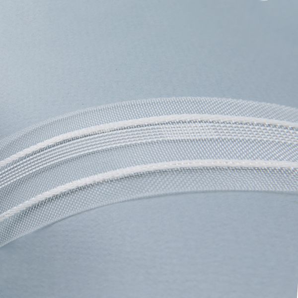 Лента (тесьма) шторная: сборка бантовая (1:3) 40 мм / 50 метров, прозрачный, Blitz T795B