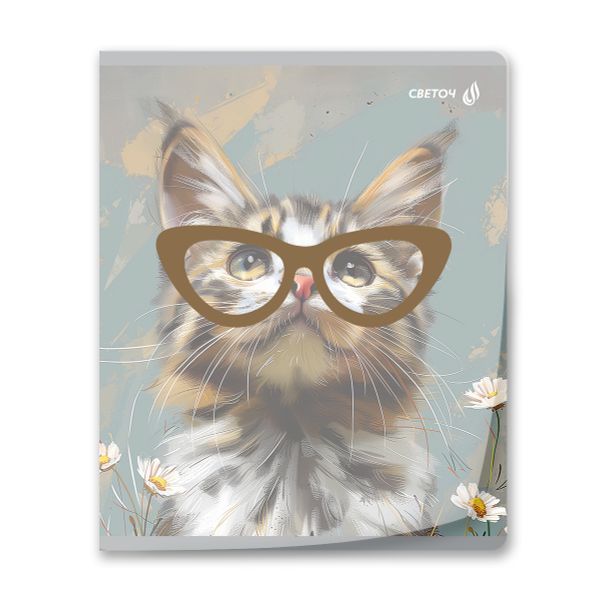 Тетрадь общая пластиковой обложкой 180 мкр. с трафарет.печатью, цвет.запечат.титул лист A5+ 96 л. на скобе 65 г/м², белизна 100 %, 5 шт, клетка, 01105 Наблюдаю за тобой, Светоч Т62