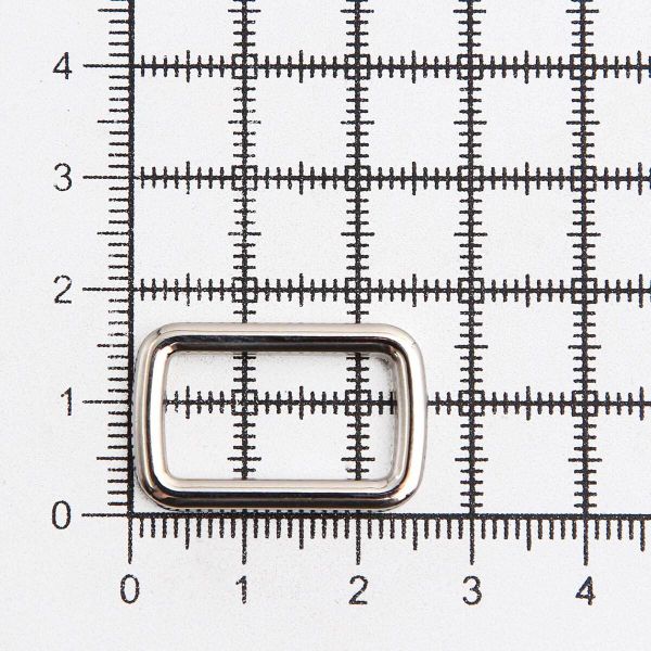 Рамка прямоугольная металл 20 мм /26х17 мм/ никель, ГУ12749, 4 шт