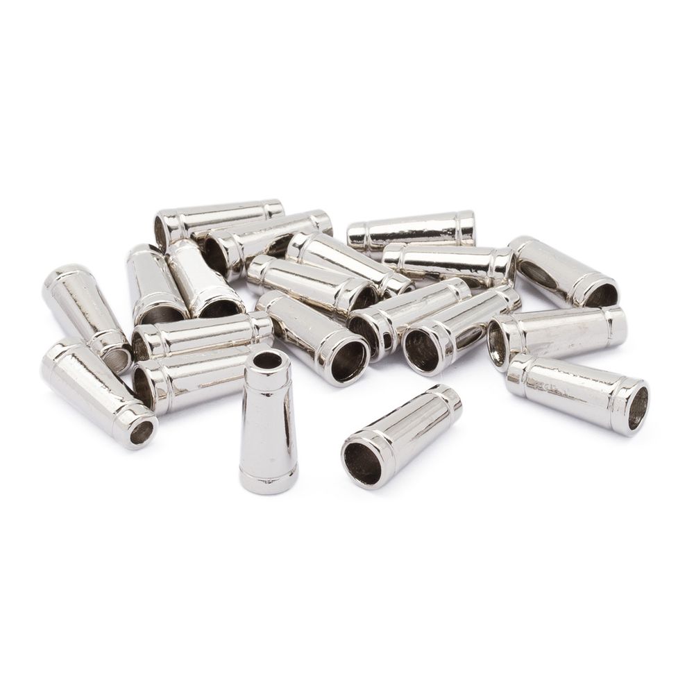 Наконечник для шнура металл колокол 20 мм (никель), 20 шт