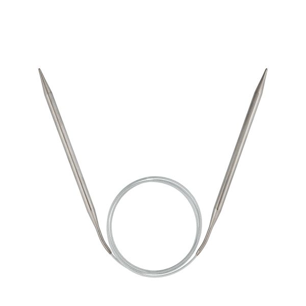 Спицы круговые сталь ⌀6.0 мм, 100 см, 1 шт, с металлической леской, Visantia VTS-1
