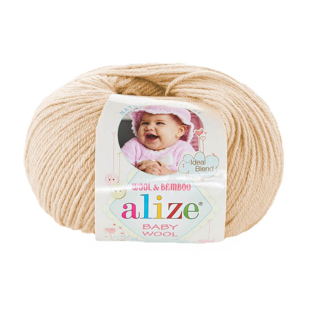 Пряжа Alize (Ализе) Baby Wool / уп.10 мот. по 50 г, 175м, 310 медовый А