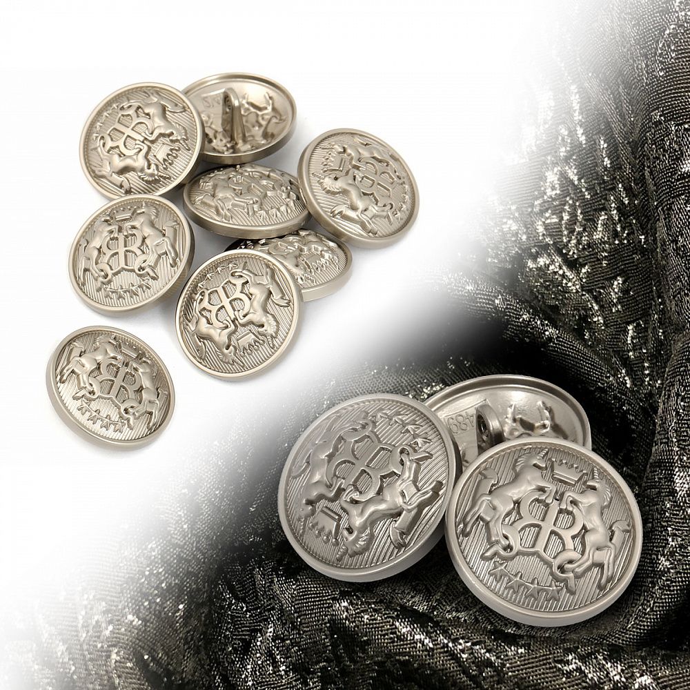 Пуговицы металлические на ножке 32L-20 мм, С-MP09 цв.серебро, 10 шт