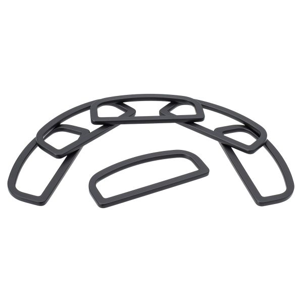 Полукольцо литое металл 50мм (58х25мм), черный матовый, MB2345, 6 шт