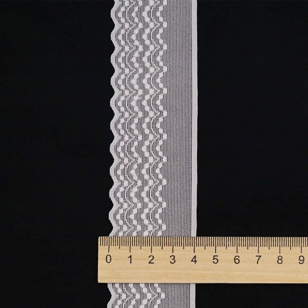 Кружево эластичное (стрейч) 40 мм / 13.72 метра, белый, 3AR3783