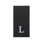 Этикетка-размерник 10х20мм, 100 шт/упак, черный фон/белый шрифт (MN) (L)