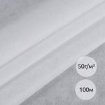 Флизелин клеевой точечный 50 г/м², 150 см / 100 метров, белый 6050W, Ideal