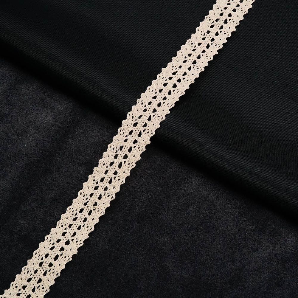 Кружево вязаное (тесьма) 16.5 мм / 13.72 метра, неотбеленный, 3AR3388