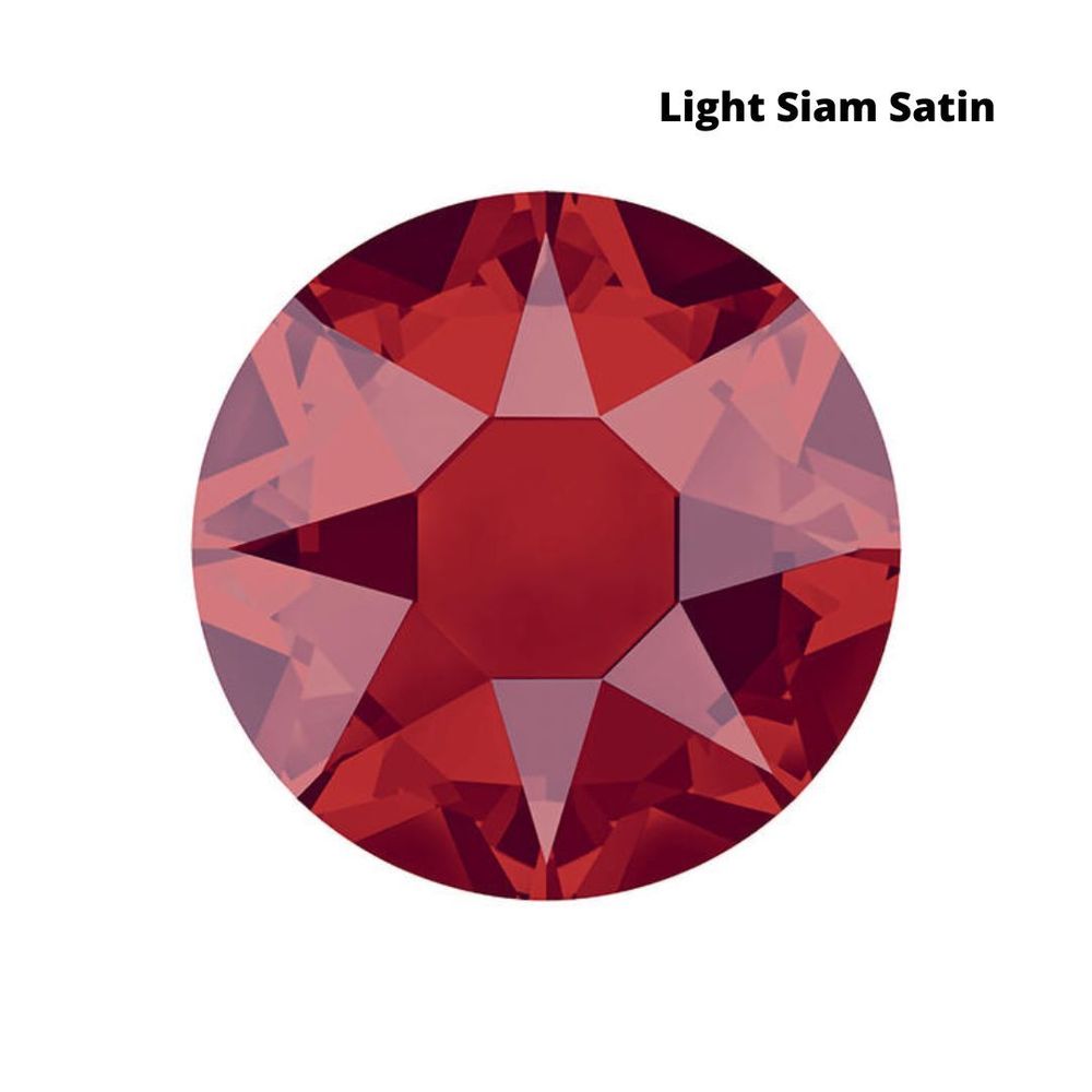 Стразы Swarovski клеевые плоские 2028HF, ss 6 (2 мм), Light Siam Satin M, 144 шт