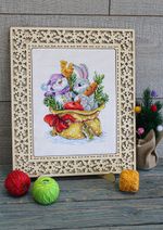 Набор для вышивания нитками МП Студия (Жар-птица), Мешок с подарками, 18х15 см