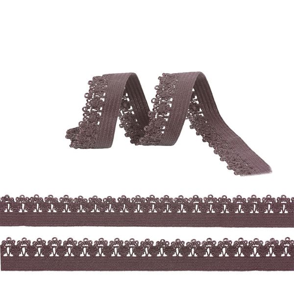 Резинка бельевая (ажурная) 12.0 мм / 100 метров, S222 шиншилла