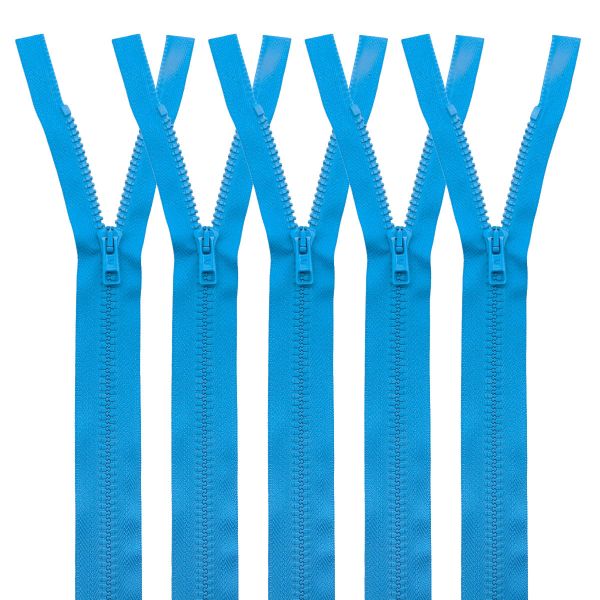 Молния трактор Arta Т6 (6 мм) 1 зам., разъем., 60 см, цв. 225 голубая бирюза, 5 шт