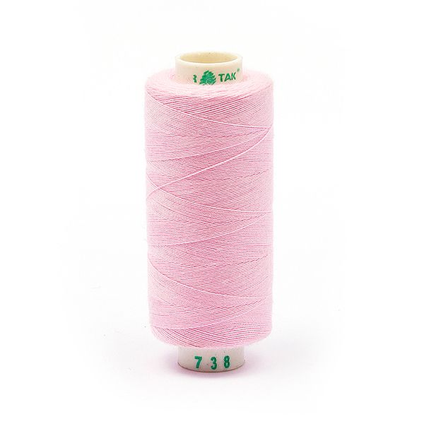 Нитки швейные бытовые Dor Tak 40/2, 366 м / 10 кат., 738 розовый