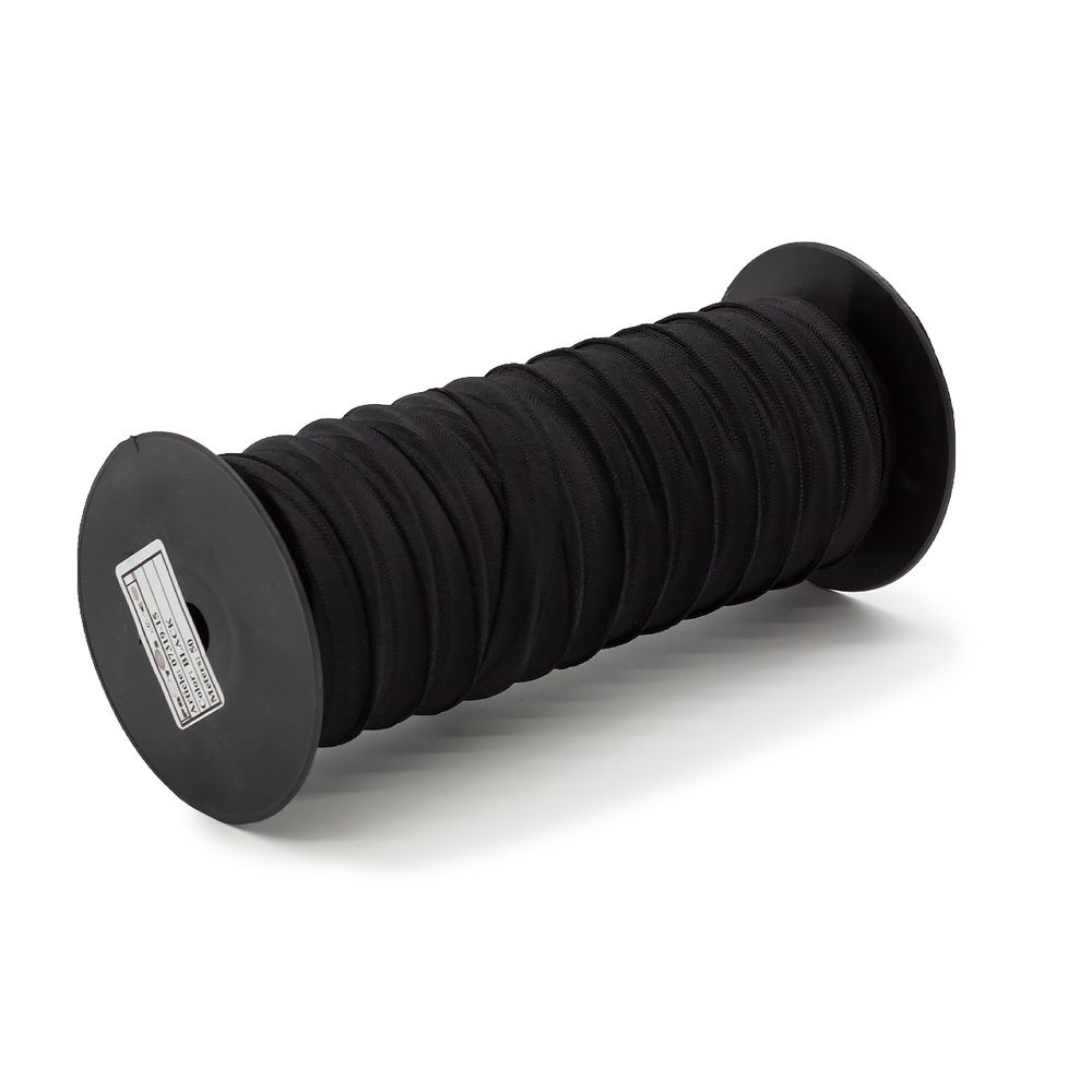 Резинка бельевая (окантовочная) блестящая 15.0 мм / 50 метров, черный