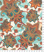 Ткань для пэчворка Peppy Сказочный восток, отрез 50х55 см, 146 г/м², СВ-04 белый, Peppy