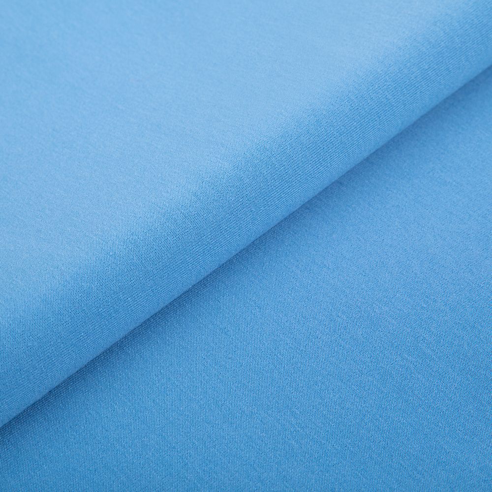 Футер 2-нитка с начесом 275 г/м², 150х180±5 см, голубой/blue, Gamma DBKTN