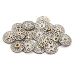 Кнопка пришивная металл ⌀23.0 мм, металл, White, уп.10 шт