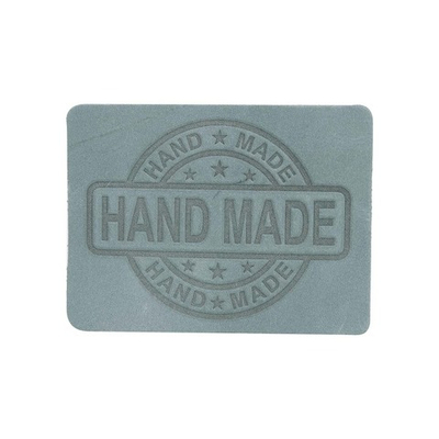 Термоаппликация из кожи Hand Made 7х5,25см, 100% кожа, 55 светло-серый