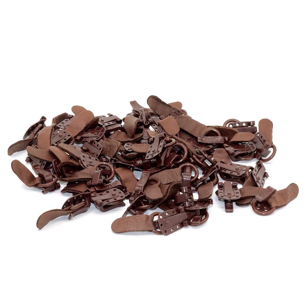 Крючок шубный Amii 50 мм, RAL 8017, 50 шт, св.коричневый