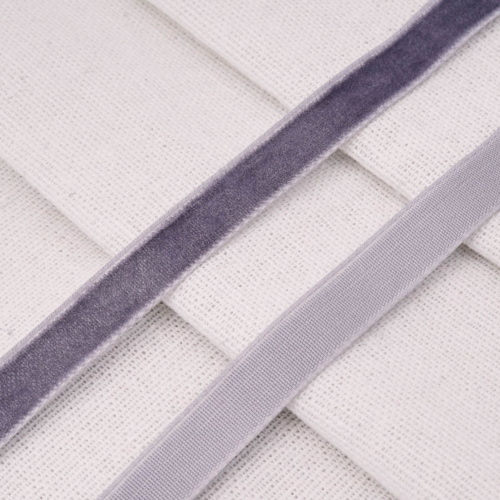 Лента бархатная (тесьма) 09.0 мм / 32.9±2 метров, 0081-1006, 189 серо-голубой