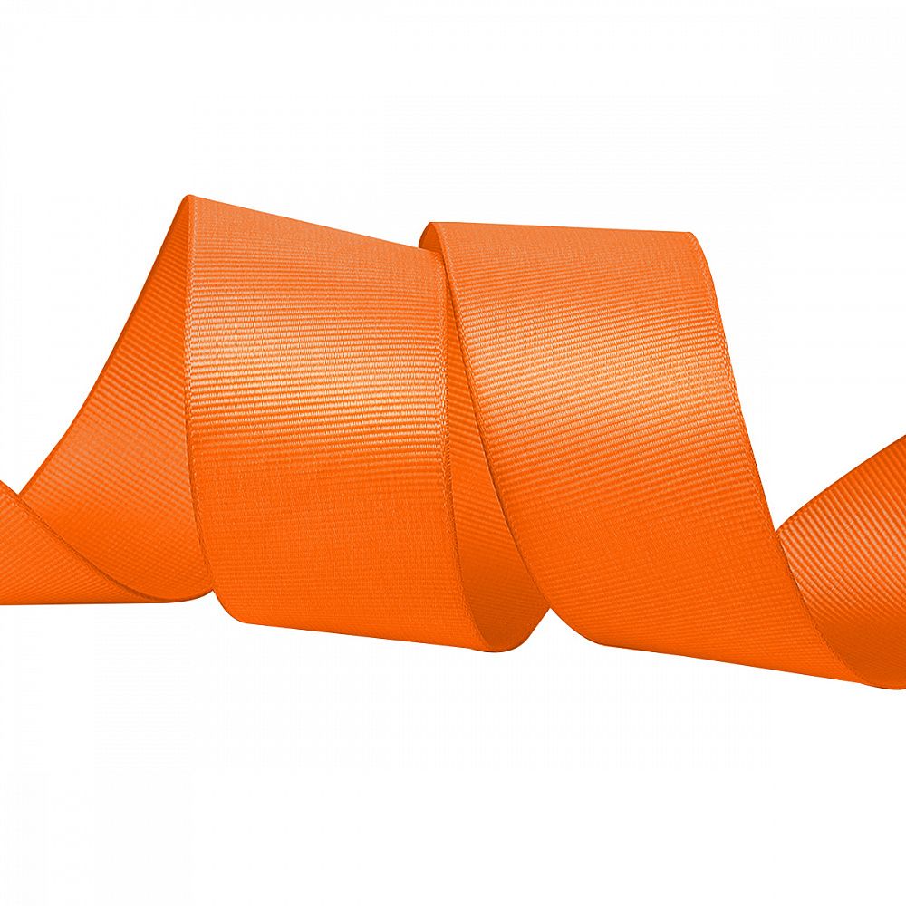 Лента репсовая (в рубчик) 38.0 мм, цв. 668 оранжевый For Hobby, уп. 22.86м (±1м)
